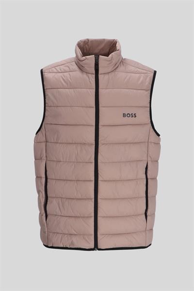 Boss Su Geçirmez Regular Fit Dik Yaka Erkek Yelek Yeşil