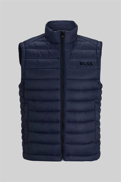 Boss Su Geçirmez Regular Fit Dik Yaka Şişme Erkek Yelek Lacivert 404