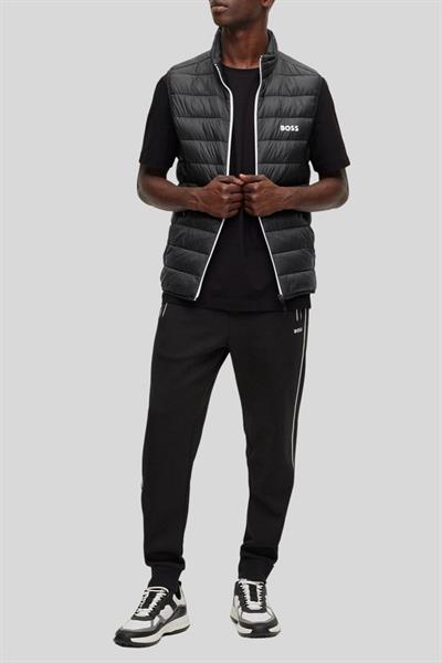 Boss Su Geçirmez Regular Fit Dik Yaka Erkek Yelek Siyah 002