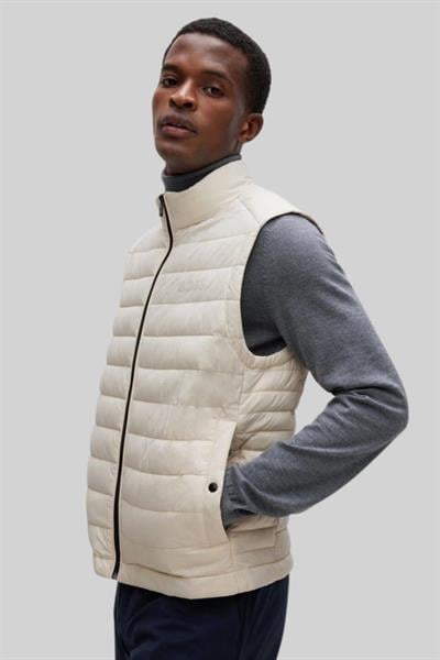 Boss Su Geçirmez Regular Fit Dik Yaka Şişme Erkek Yelek Krem 131