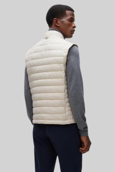 Boss Su Geçirmez Regular Fit Dik Yaka Şişme Erkek Yelek Krem 131