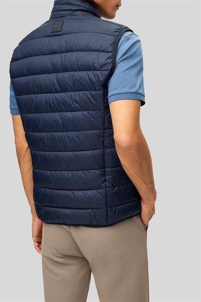 Boss Su Geçirmez Regular Fit Dik Yaka Erkek Yelek Mavi 402