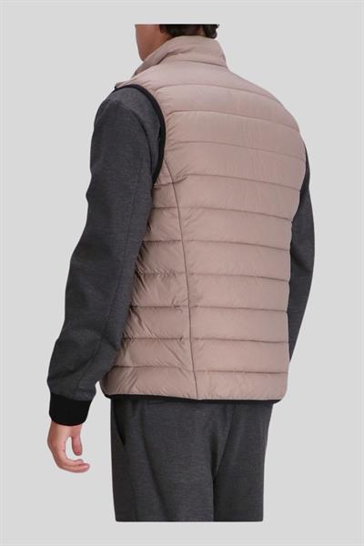 Boss Su Geçirmez Regular Fit Dik Yaka Erkek Yelek Yeşil