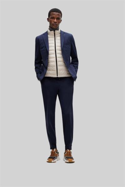 Boss Su Geçirmez Regular Fit Dik Yaka Şişme Erkek Yelek Krem 131