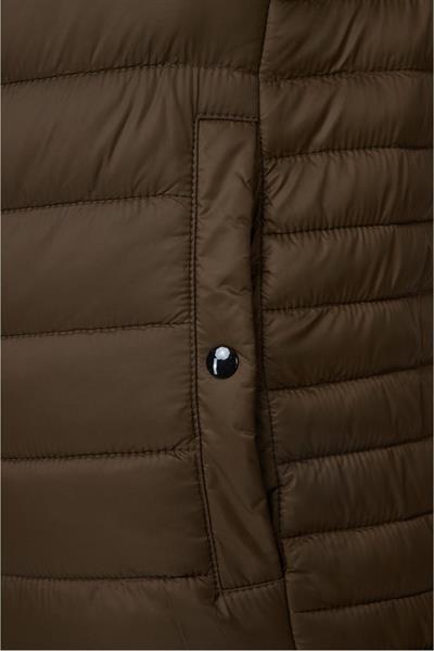 Boss Su Geçirmez Regular Fit Dik Yaka Şişme Erkek Yelek Kahverengi