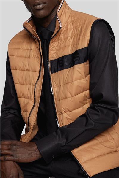 Boss Su Geçirmez Regular Fit Erkek Şişme Yelek Bej 260