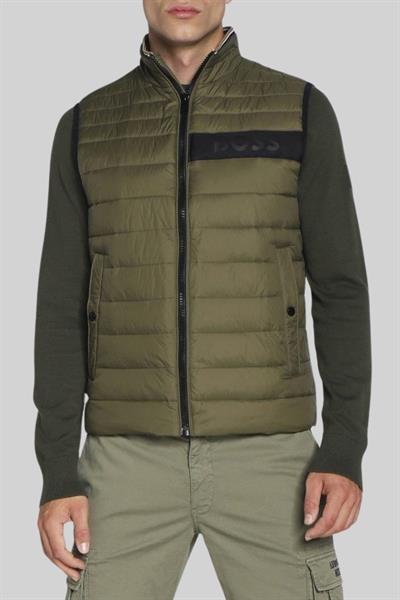 Boss Su Geçirmez Regular Fit Erkek Şişme Yelek Yeşil
