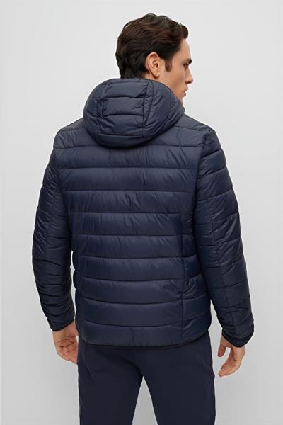 Boss Su Geçirmez Regular Fit Kapüşonlu Erkek Mont Mavi 402
