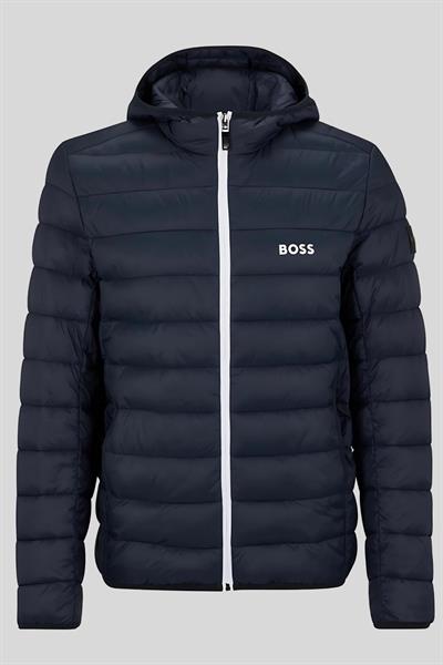 Boss Su Geçirmez Regular Fit Kapüşonlu Erkek Mont Mavi 402