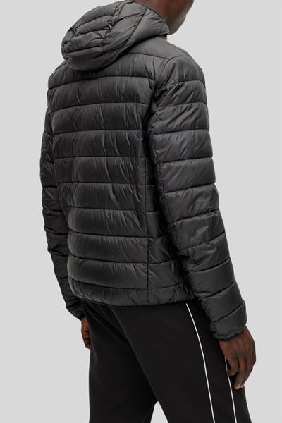 Boss Su Geçirmez Regular Fit Kapüşonlu Erkek Mont Siyah 002