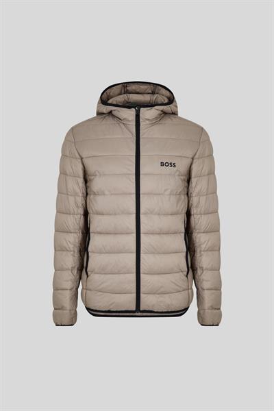 Boss Su Geçirmez Regular Fit Kapüşonlu Erkek Mont Yeşil