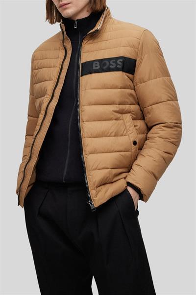 Boss Su İtici Regular Fit Şişme Erkek Mont Bej 260