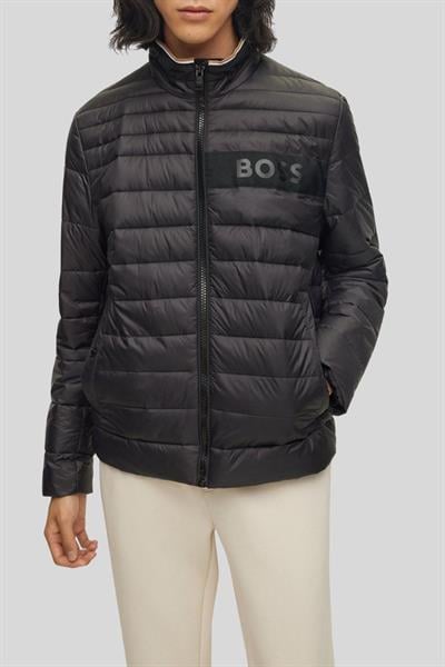 Boss Su İtici Regular Fit Şişme Erkek Mont Siyah