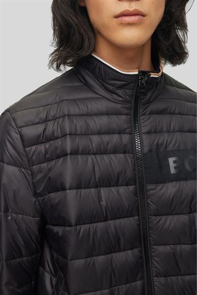 Boss Su İtici Regular Fit Şişme Erkek Mont Siyah