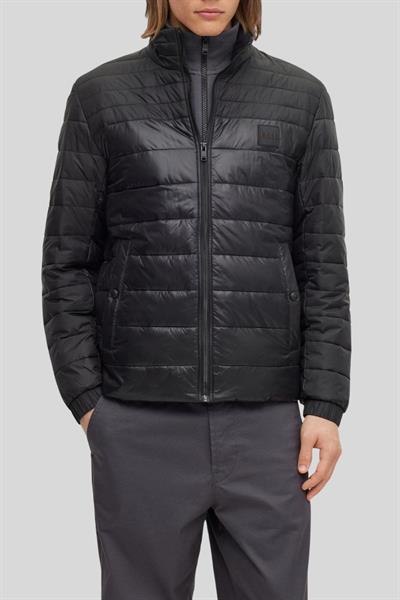 Boss Su Tutmaz Regular Fit Dik Yaka Erkek Hafif Şişme Mont Siyah