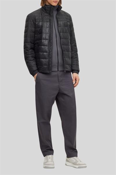 Boss Su Tutmaz Regular Fit Dik Yaka Erkek Hafif Şişme Mont Siyah