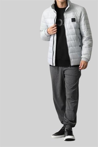 Boss Su Tutmaz Regular Fit Dik Yaka Erkek Hafif Şişme Mont Gri 050