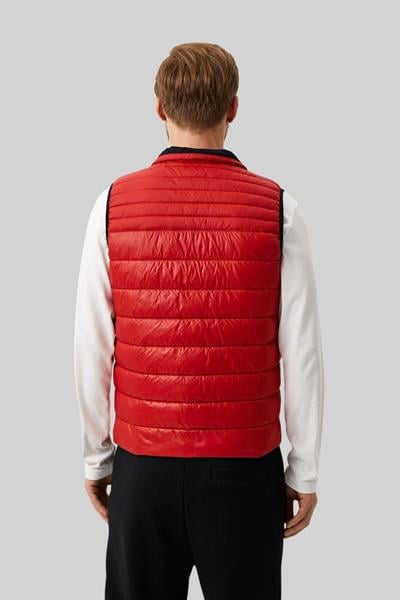 Boss Su Tutmaz Regular Fit Dik Yaka Şişme Erkek Yelek Kırmızı 624
