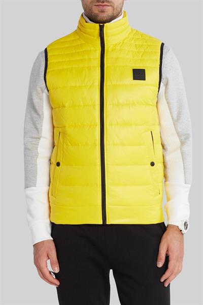 Boss Su Tutmaz Regular Fit Dik Yaka Şişme Erkek Yelek Sarı 740