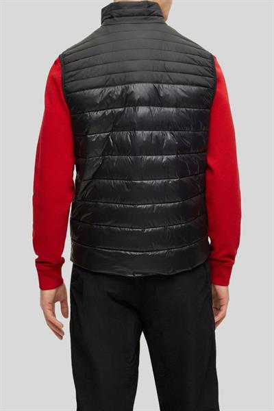 Boss Su Tutmaz Regular Fit Dik Yaka Şişme Erkek Yelek Siyah
