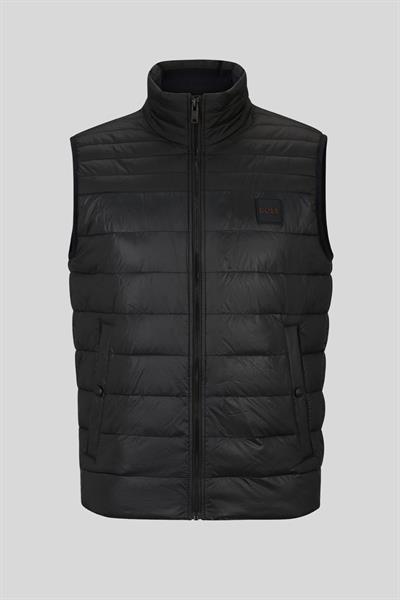 Boss Su Tutmaz Regular Fit Dik Yaka Şişme Erkek Yelek Siyah