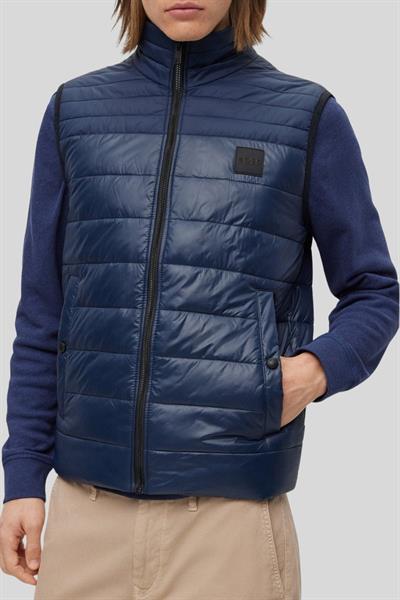 Boss Su Tutmaz Regular Fit Dik Yaka Şişme Erkek Yelek Lacivert 404