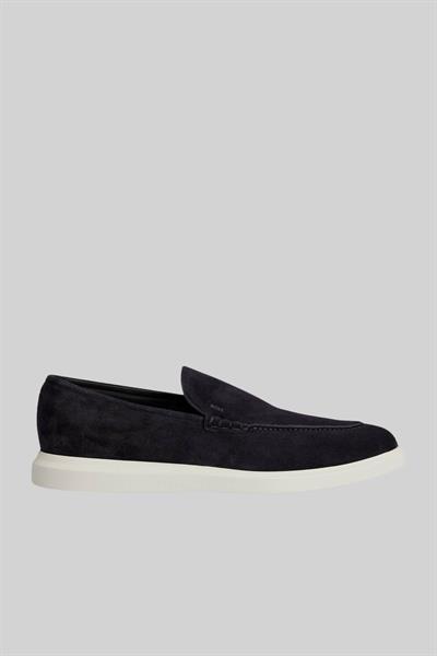 Boss Süet Erkek Loafer Mavi 401