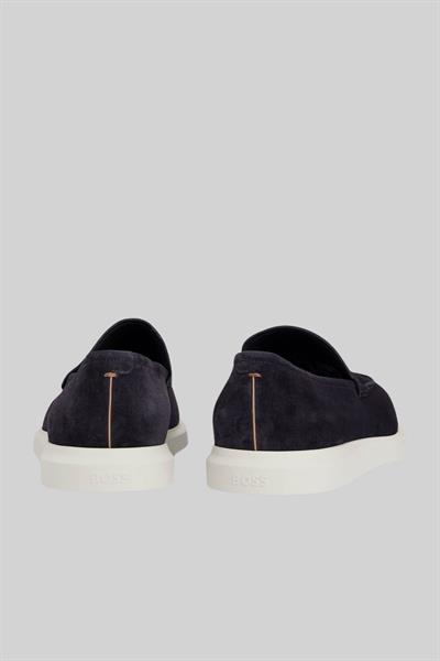 Boss Süet Erkek Loafer Mavi 401