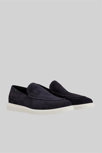 Boss Süet Erkek Loafer Mavi 401