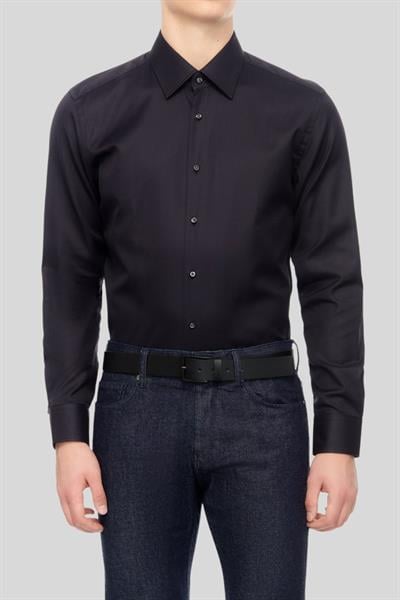 Boss Uzun Kollu Slim Fit Erkek Gömlek Siyah