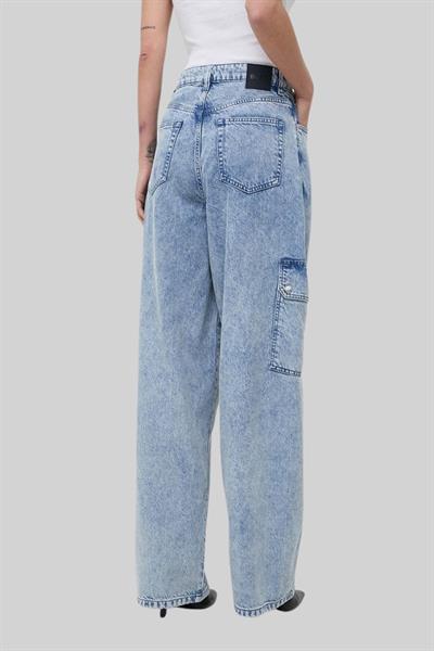 Boss Wide Cargo Kadın Yüksek Bel Jean Pantolon Lacivert 425