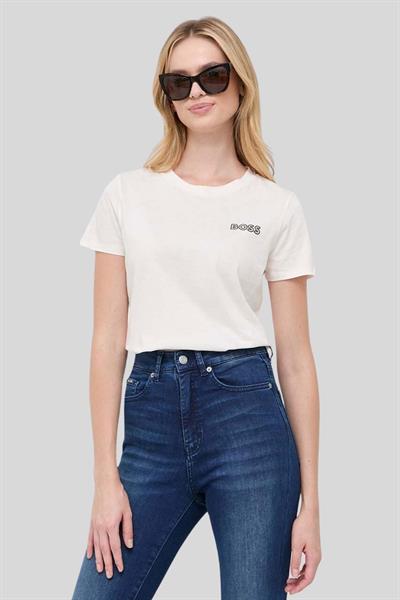 Boss X Alica Schmidt Pamuklu Kadın T-Shirt Beyaz 118