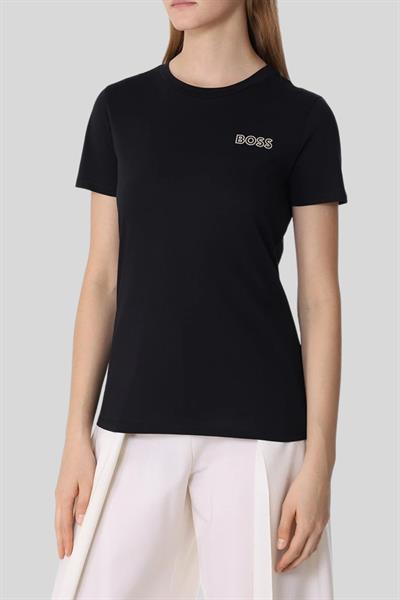 Boss X Alica Schmidt Pamuklu Kadın T-Shirt Siyah