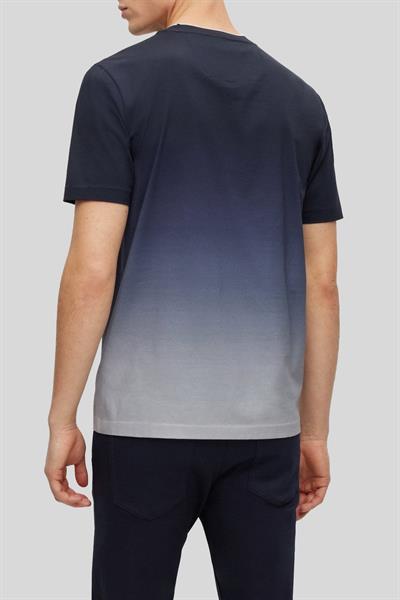 Boss X Porsche Erkek Regular Fit Logolu Basic Kısa Kollu T-Shirt Lacivert