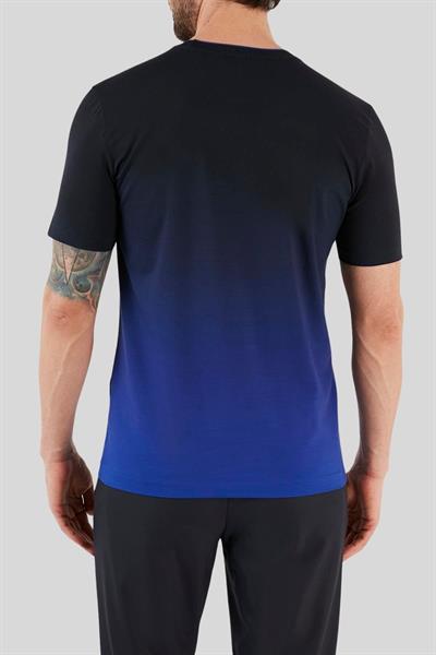 Boss X Porsche Erkek Regular Fit Logolu Basic Kısa Kollu T-Shirt Mavi