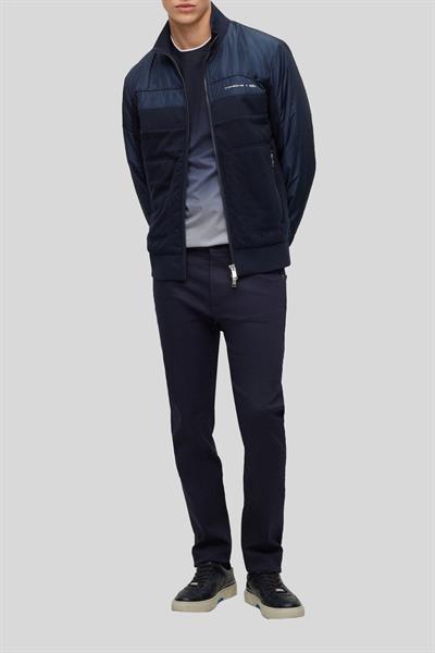 Boss X Porsche Erkek Regular Fit Logolu Basic Kısa Kollu T-Shirt Lacivert