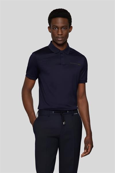 Boss X Porsche Erkek Slim Fit Merserize Polo Yaka T-Shirt Lacivert