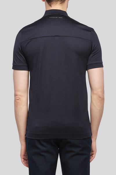 Boss X Porsche Erkek Slim Fit Merserize Polo Yaka T-Shirt Lacivert