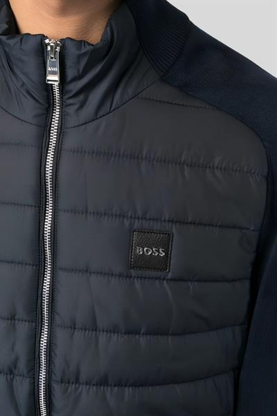 Boss Yün Karışımlı Fermuarlı Regular Fit Erkek Ceket Lacivert 404