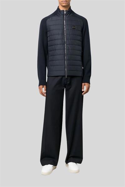 Boss Yün Karışımlı Fermuarlı Regular Fit Erkek Ceket Lacivert 404
