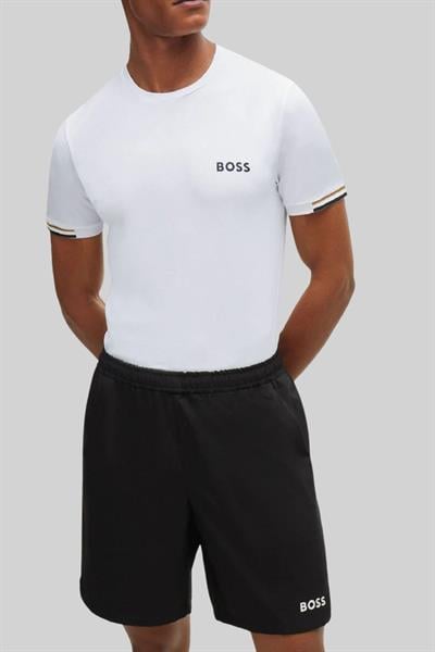 Boss Yuvarlak Yaka Erkek T-Shirt Beyaz 100