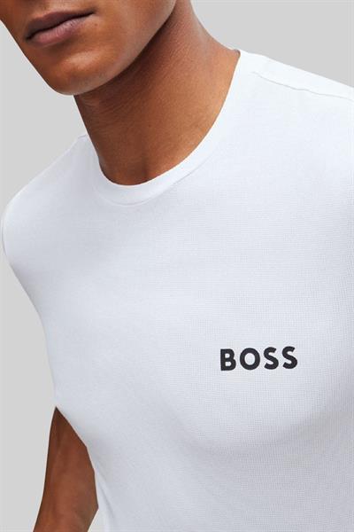 Boss Yuvarlak Yaka Erkek T-Shirt Beyaz 100