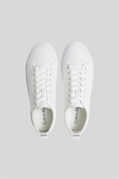 Calvin Kadın Bağcıklı Sneaker Ayakkabı Beyaz