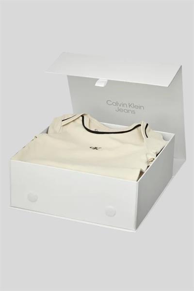 Calvin Klein Çocuk Monogram Hediye Takım Çıtçıtlı Body İkili Set Bej
