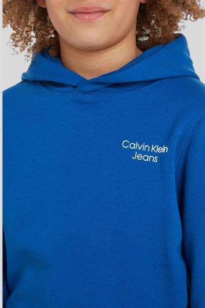 Calvin Klein Erkek Çocuk Düz Sweatshirt BLUE