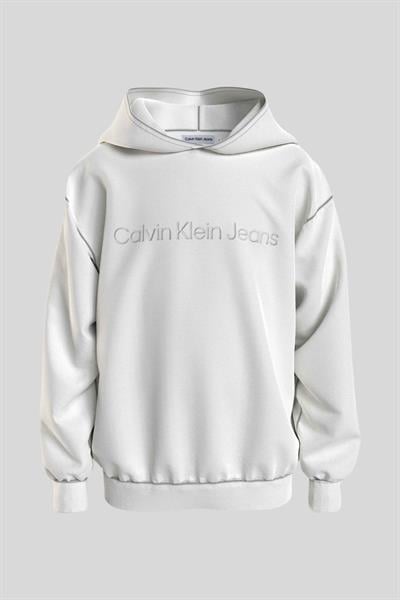 Calvin Klein Erkek Çocuk Düz Sweatshirt Gri