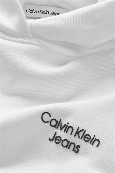 Calvin Klein Erkek Çocuk Düz Sweatshirt Beyaz