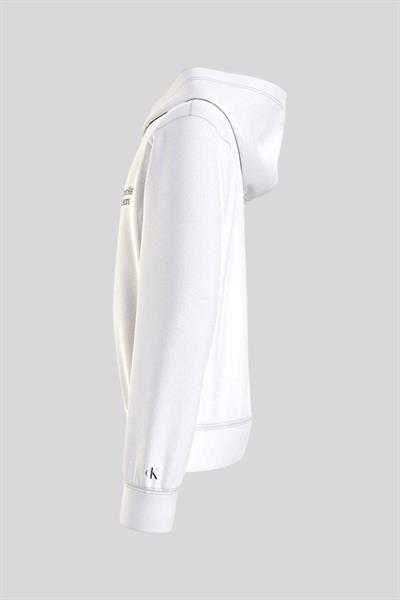 Calvin Klein Erkek Çocuk Düz Sweatshirt Beyaz