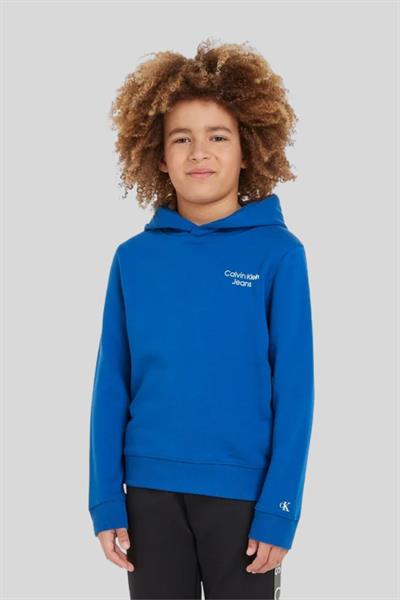 Calvin Klein Erkek Çocuk Düz Sweatshirt BLUE