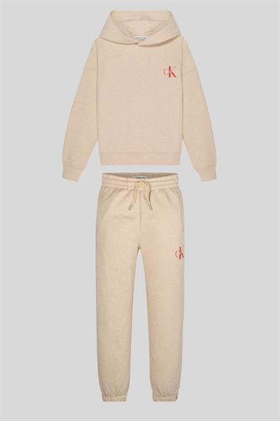 Calvin Klein Erkek Çocuk Eşofman Takımı Krem